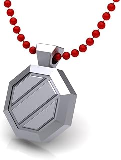 Adult Pewter Logo Pendant on Stainless Steel Bead Chain