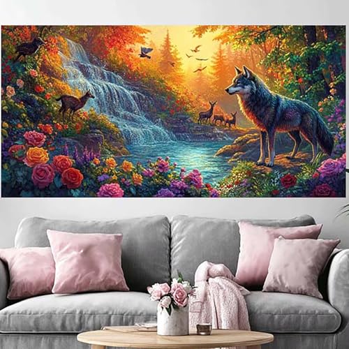 Peinture Diamant Fleur 5D Strass Broderie Grand Format Art Cristal Haut de Gamme 70x210