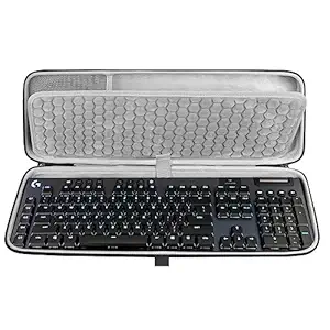Geekria Full Size Keyboard Case, Hard Shell Travel Carrying Bag for 108 Keys Computer Mechanical Gaming Keyboard, Compatible with Logitech G915 Wireless Mechanical Gaming Keyboard/Logitech G915 X