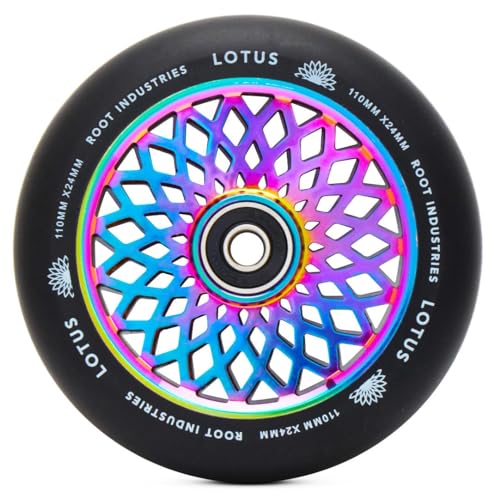 Unisex – Erwachsene Lotus Stunt Scooter-Räder, Rocket Fuel/Black, 110mm