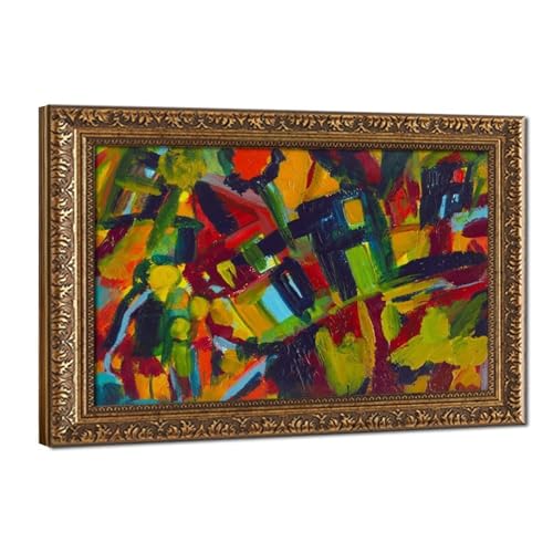 Impression sur toile Wassily Kandinsky 50,8 x 76,2 cm avec cadre de décoration