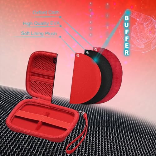 Image of XANAD 2-in-1 Hard Case for Samsung T7 /T7 Shield /T7 Touch /T9 /T5 SSD, Red
