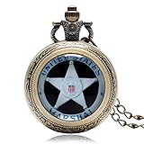 Exquisites Aussehen: Glaskuppel der Taschenuhr mit US-Marshal-Design.