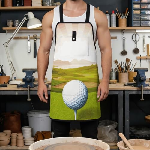 Delantal de trabajo con múltiples bolsillos ajustable unisex miniatura 4
