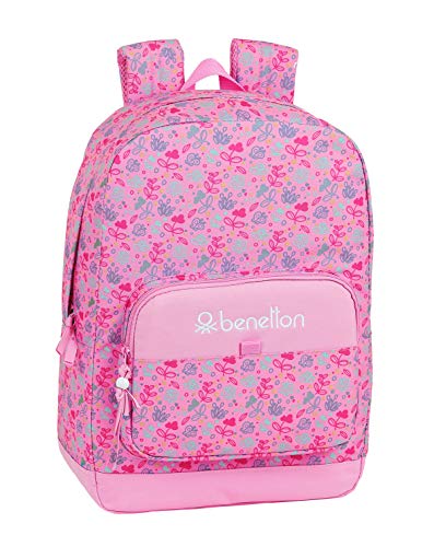 Safta 612053754 Mochila Grande Adaptable a Carro Benetton  Rosa
