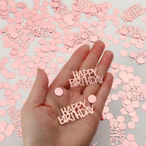 Image of MARFOREVER Rose Gold Happy Birthday Confetti for Table Decorations