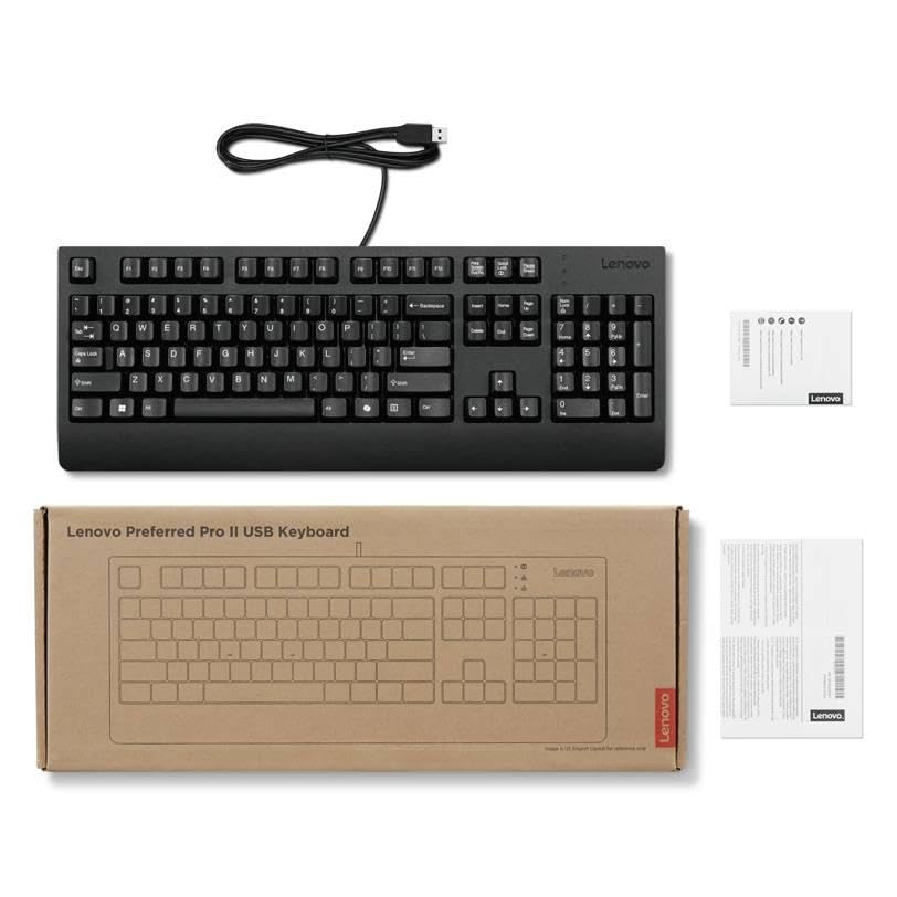 Teclado Lenovo Preferred Pro II UBS - 4Y41R90027 Preto | Amazon.com.br