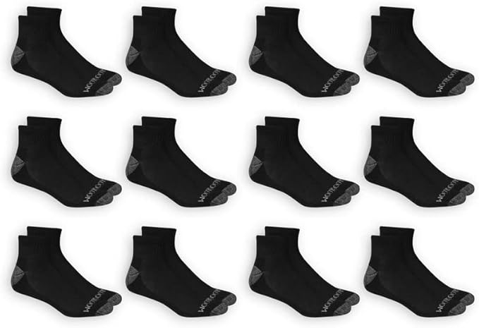 Fruit of the Loom Men's Dual Defense Ankle Socks (12 Pack)