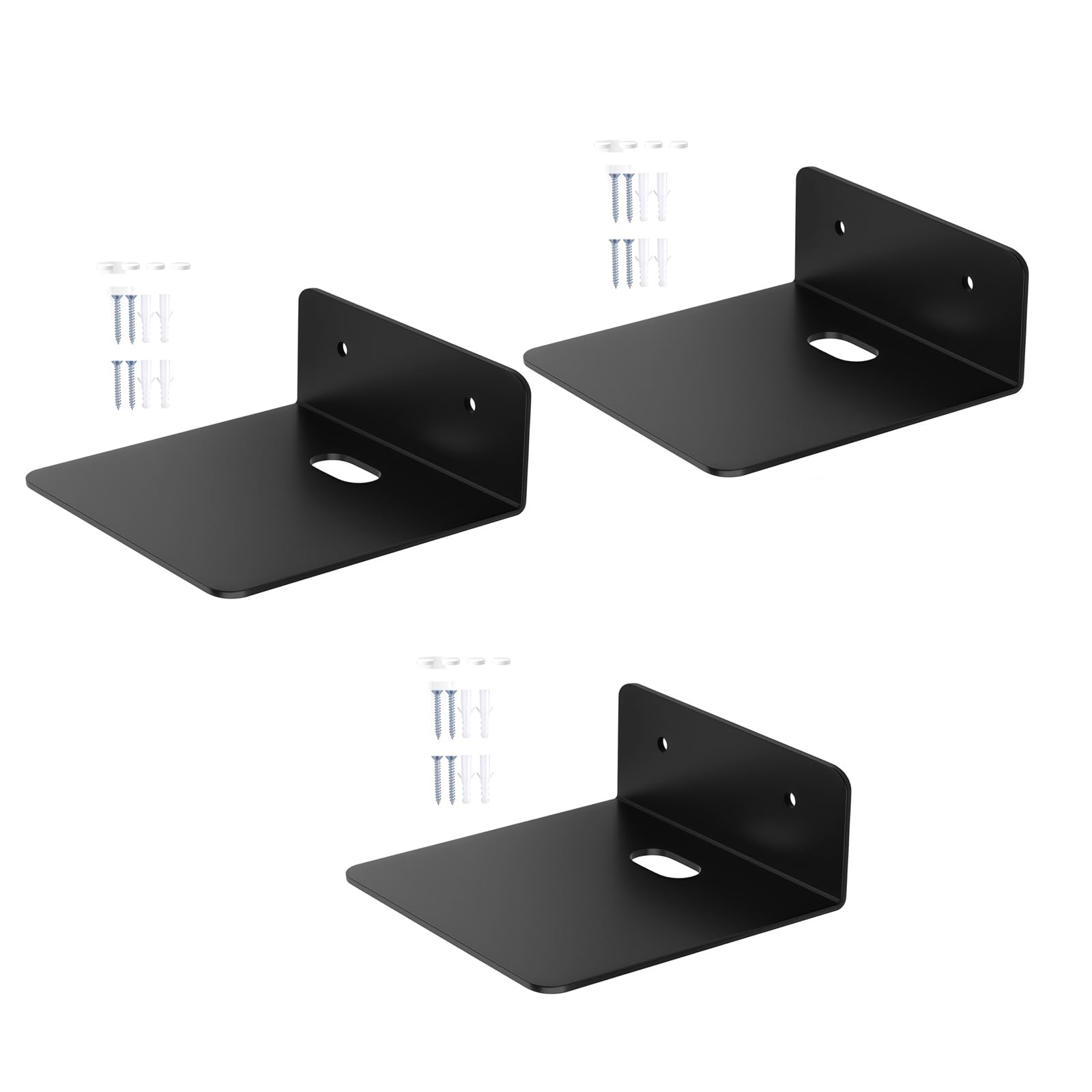 our fave Of 3 Acrylic Wall Mounted Shelves for Speakers Monitors Plant Floating Shelf Storage Rack for Home Decoration Wall Mounted Shelf