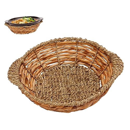 ROMISBABA Esterilla Tejida para Cazuela Soporte Multifunción Cesta Tejida Resistente Al Calor Almohadilla para Vajilla Esterilla Protectora