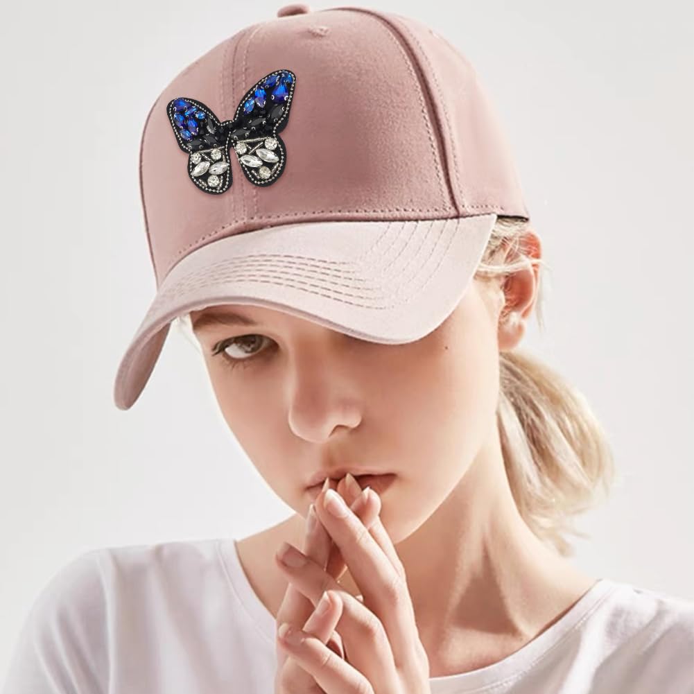 Amazon.com: INFUNLY 3 Style Butterfly Rhinestone Patch Sew  display picture 2