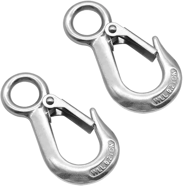 Crochet de Levage 304 Inoxydable 200KG - 2 Pièces avec Loquet