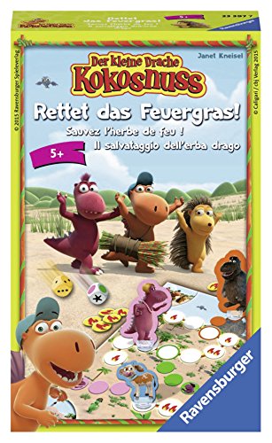 Ravensburger 23397 Der kleine Drache Kokosnuss Rettet Das Feuergras! - Mitbringspiel