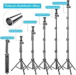 YOTOCversion 1.7 Meter/67 inch Phone Tripod Stand & Bluetooth Selfie Stick Tripod, Cellphone Tripod with Bluetooth Remote, Compatible with iPhone 16/15/14/13/12/12 pro/11/11pro/8