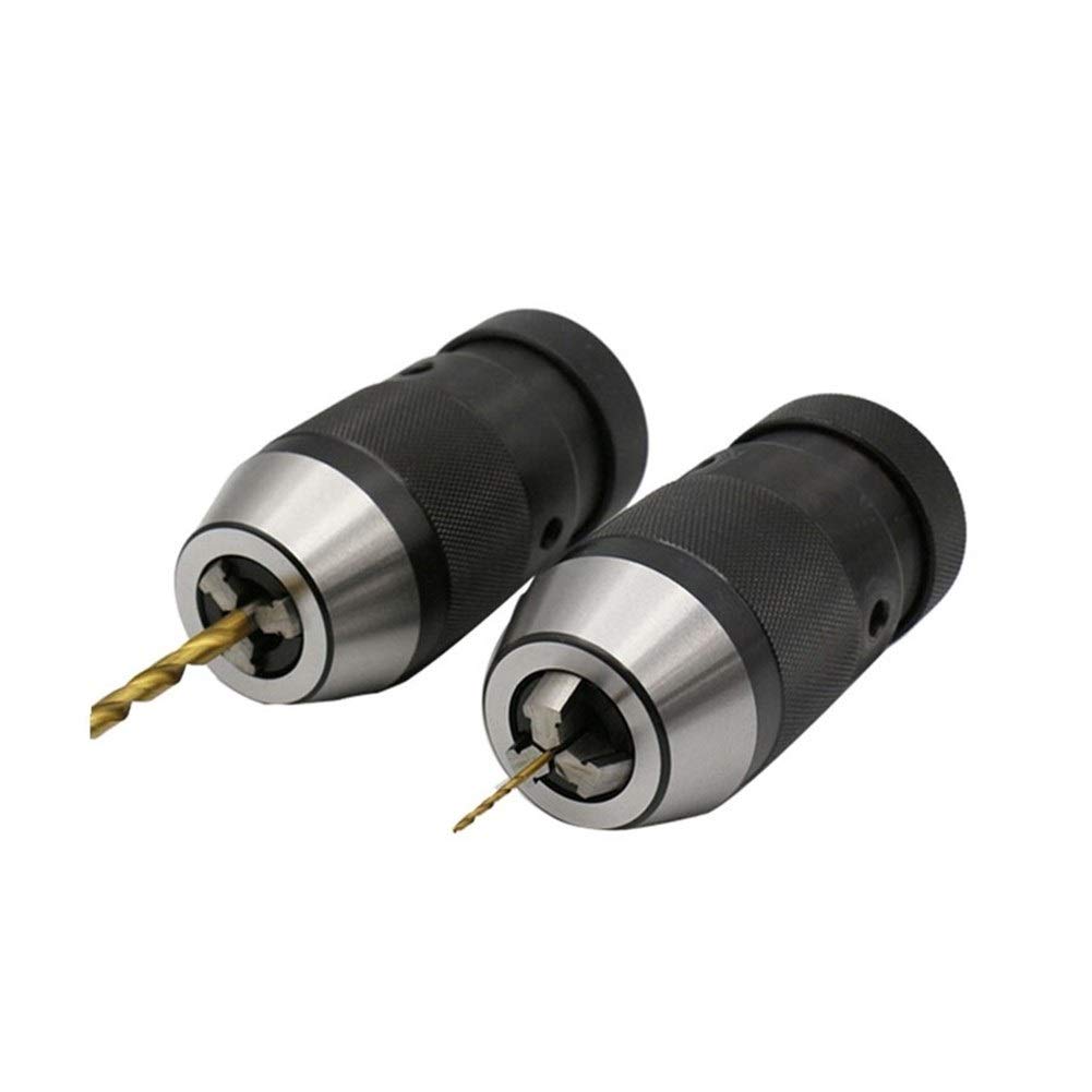 Adaptador de perforación de taladro de taladro rápido B10 B12 B16 B18 B22 JT6 JT33 Chuck portabrocas autoajustable Taladro sin llave Chuck Chuck cono del taladro de potencia (Color : B12(1MM 10MM))