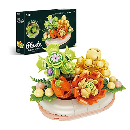 AOMIKSブロック おもちゃ 331pcsこども 大人 男の子 女の子 盆栽 鉢植え 盆栽キット エターナルフラワーズ 花 フラワー 植物 観葉植物 積み木 組み立て おもちゃ DIY 部屋 インテリア 枯れない花 おしゃれ 発光可能 お祝い 誕生日 記