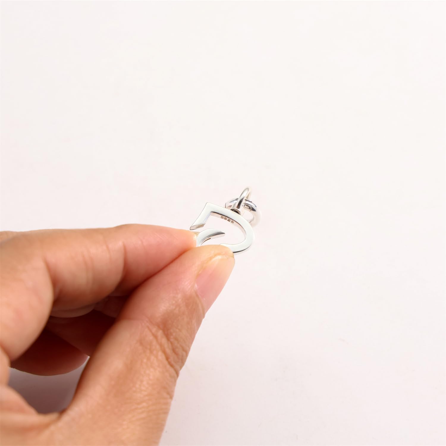 1Pc 925 Sterling Silver Triangle Lobster Clasp with Oval Spring Gate Connector Extenders for Necklace Jewelry Making (Silver, M)