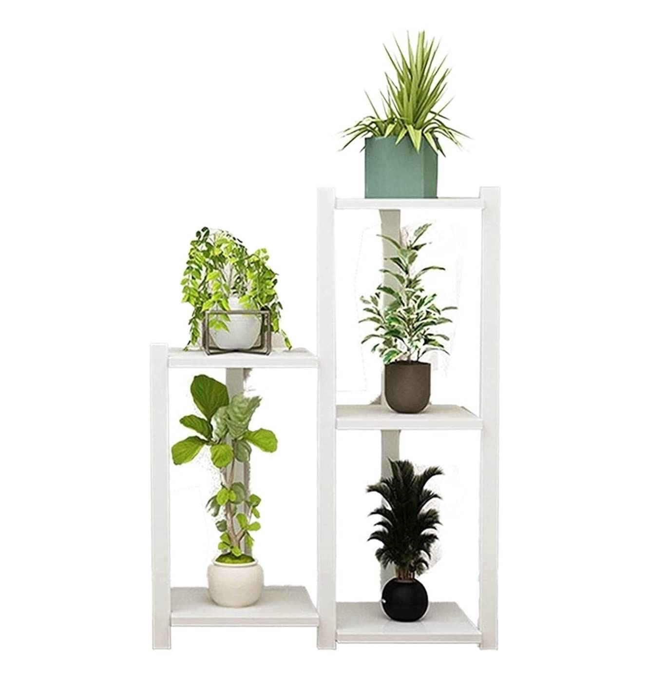 MHbdfsxz Plant Shelf For Multiple Plants Wood Plant Shelves Flower Holder Multifunction Pot Stand Home Garden Flower Stand For Patio(A)