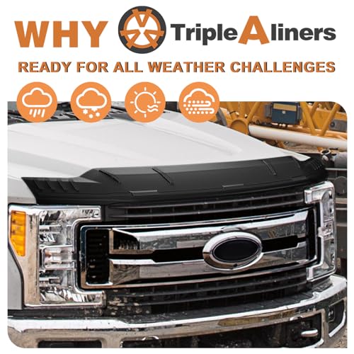 Image of TripleAliners Hood Bug Deflector Protector for 2017-2022 Ford F250 F350 /450