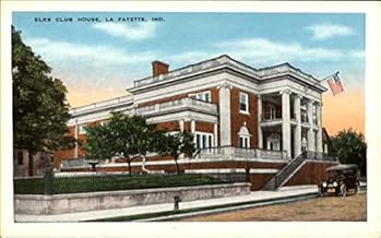 Elks Club House Lafayette, Indiana IN Original Antique Postcard
