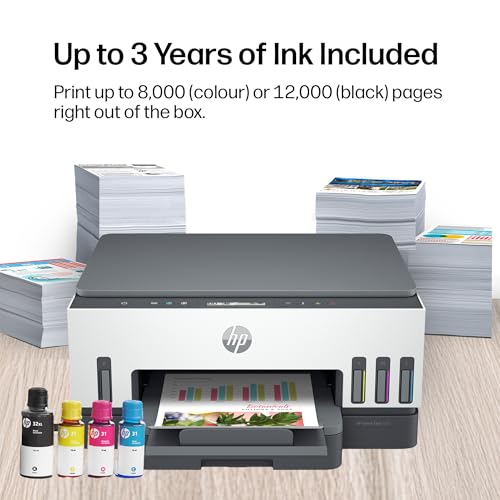 HP Smart Tank 7005 All in One Printer | Perfect for Home | Colour | Wireless | Print, Scan, Copy | Includes up to 3 Years of Ink | Refillable | 2-Sided Printing | Easy Setup | Reliable Wi-Fi - Image 5