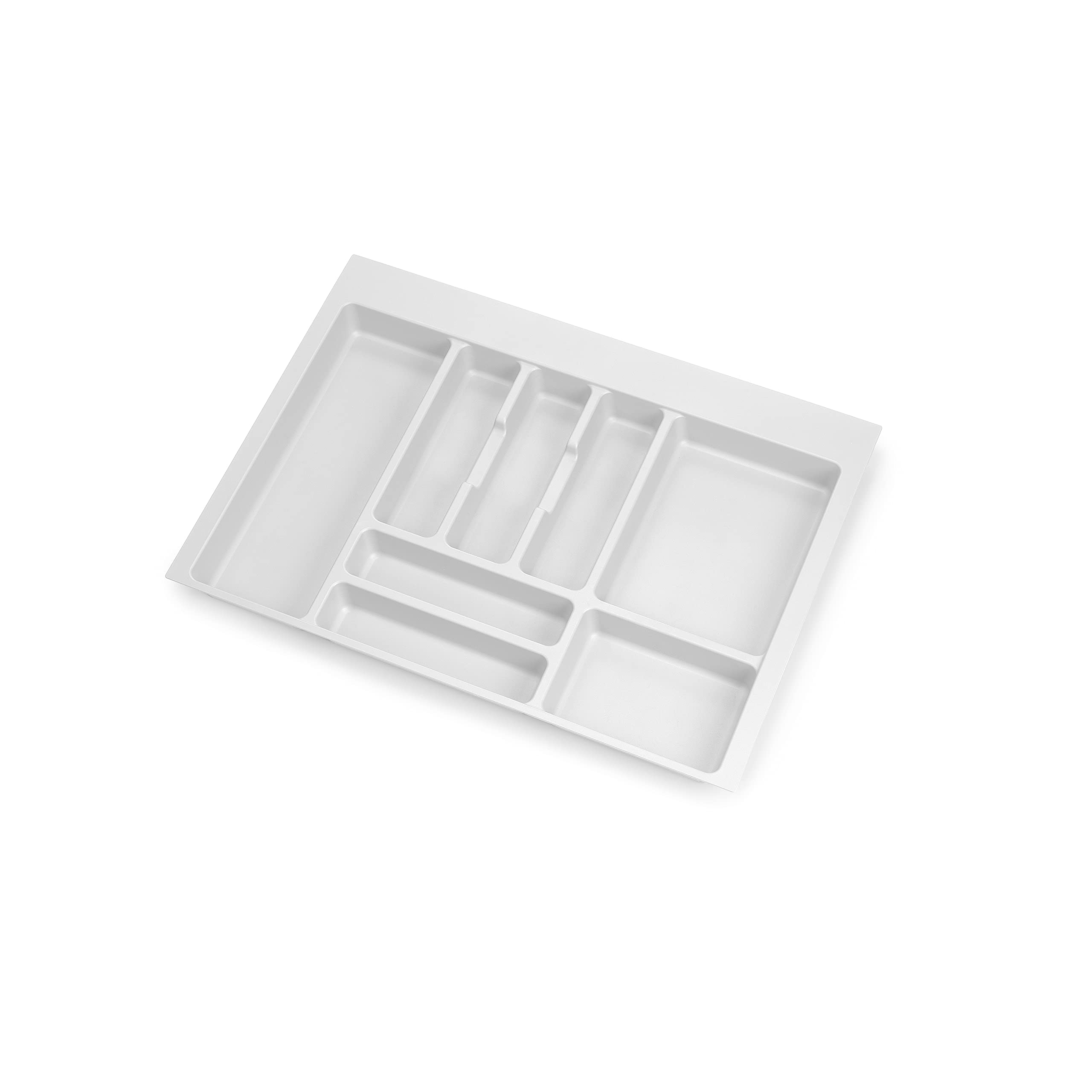 Emuca - Portaposate per cassetto da cucina Vertex/Concept 500, modulo 700 mm, Spalle 16mm, Plastica, bianco