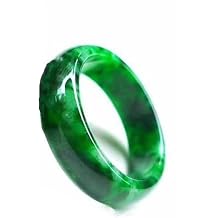 Natural Green Jade Ring, Round Genuine Green Jade Eternity Ring for Women Men,Green Jade Band Ring Gemstone Ring Jewelry Gift