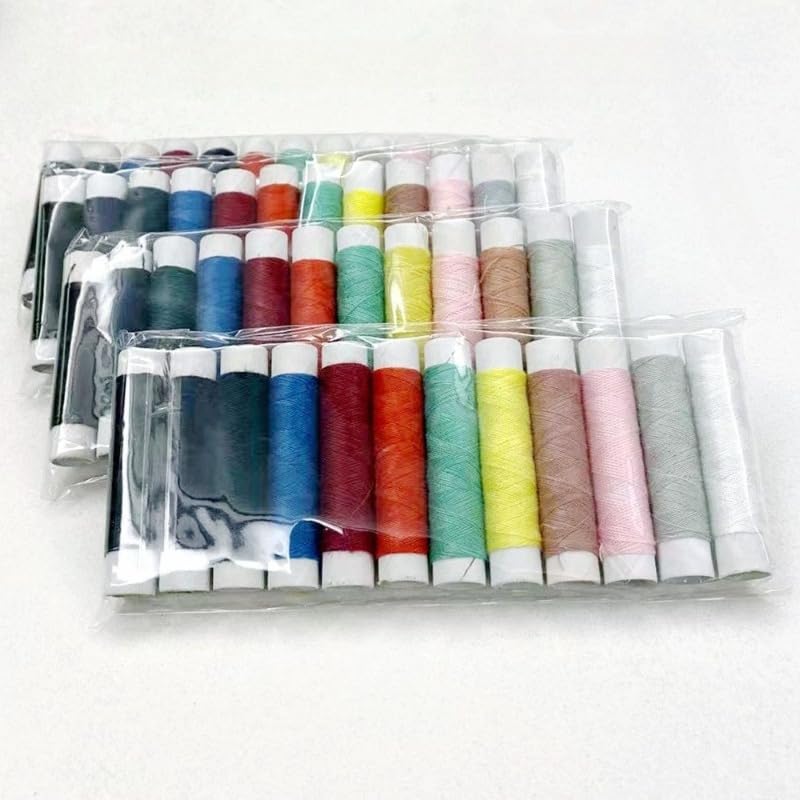 Hilo de coser de poliéster 12 colores surtidos miniatura 5
