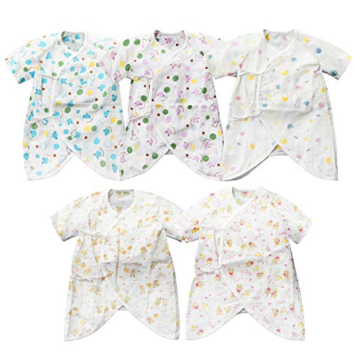 （なないろ館）コンビ 肌着 新生児 5枚セット ガーゼ付き