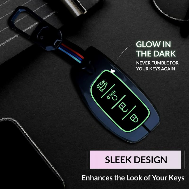 Image of NEODRIFT 'KeyShield' Car Key Cover for Hyundai Grand i10 Nios (Shape 1, 04 Buttons) (Durable, Stylish, and 360 Protection)