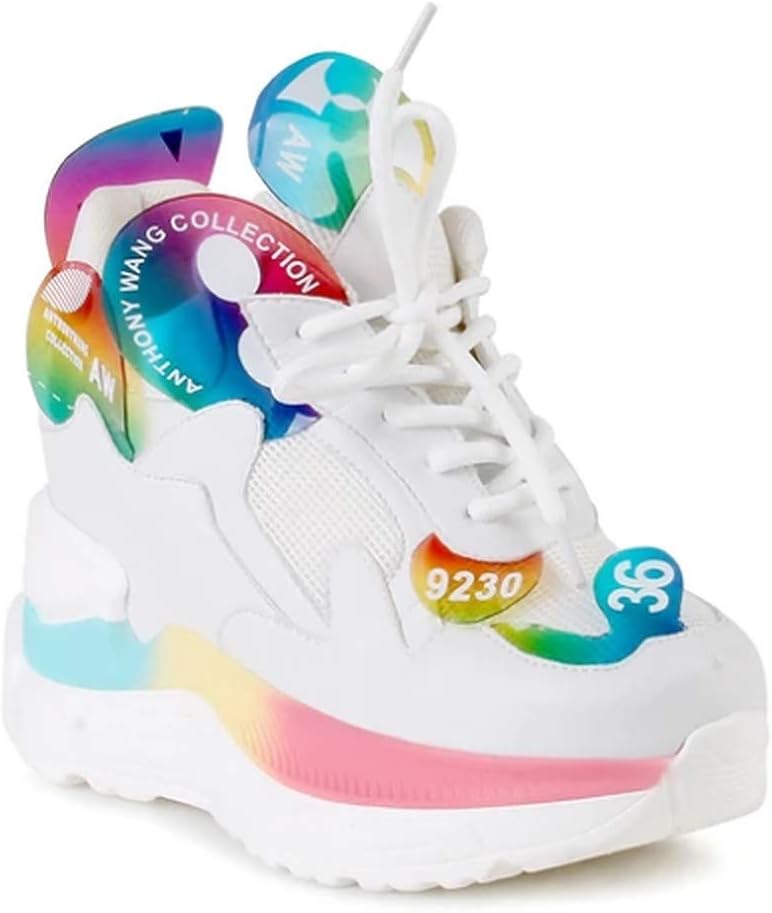 Anthony Wang Chunky Platform Wedge Sneaker for Women-Raisin-02