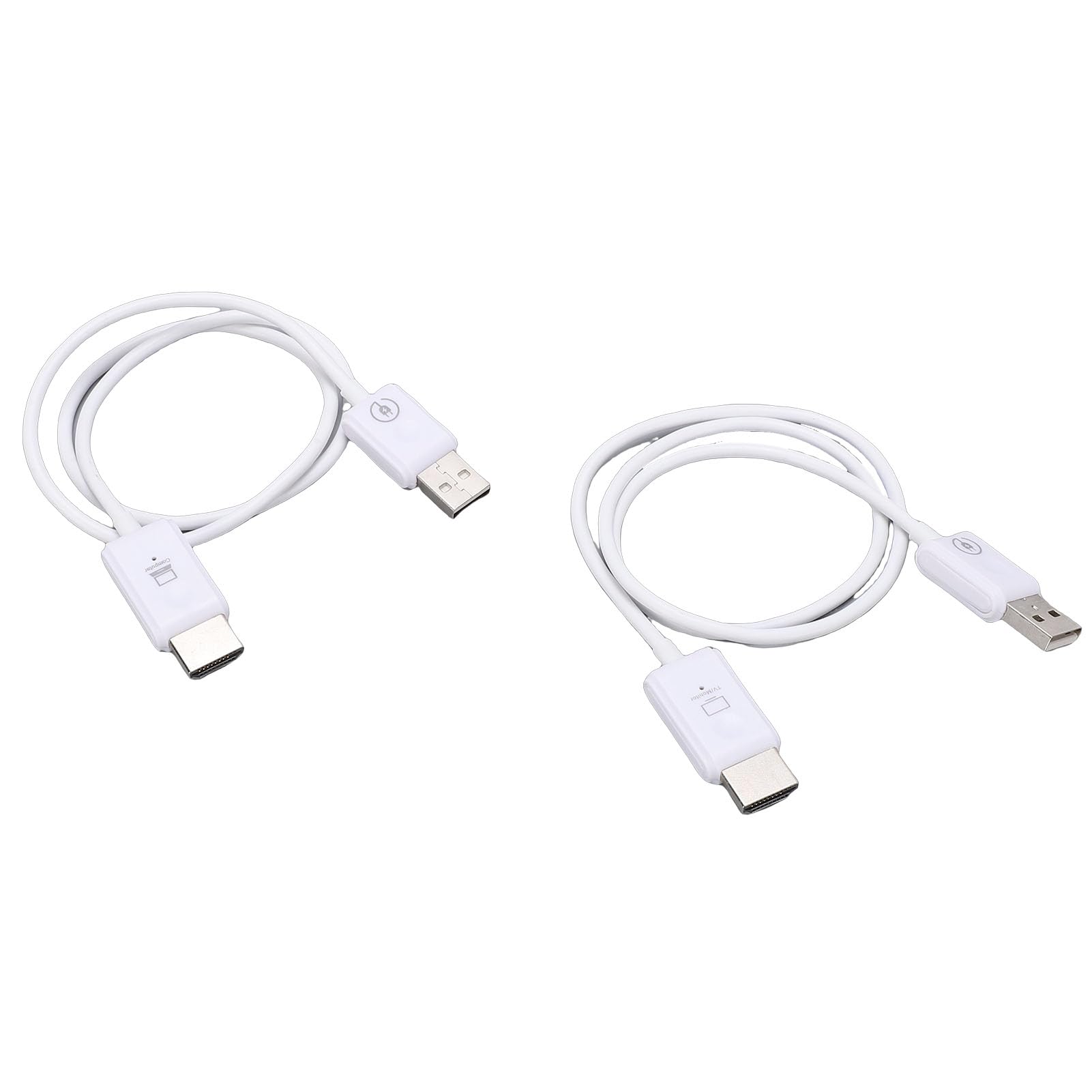 ASHATA Bezprzewodowy Odbiornik HDMI Kabel Nadajnika, WIFI 5 Ghz 1080 P Bezprzewodowy Zestaw Przedłużacza HDMI do Komputera Stacjonarnego TV Box do Telewizora Monitor Projektor, Zasięg