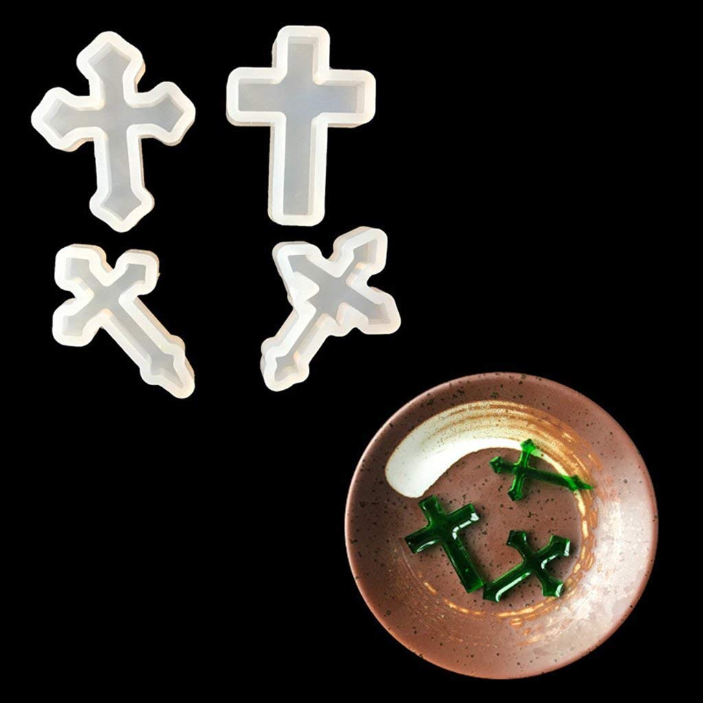 4 Stampi In Silicone A Forma Di Croce Per Gioielli In Resina - Stampo Per Orecchini, Ciondoli E Cabochon Fai Da Te - 2