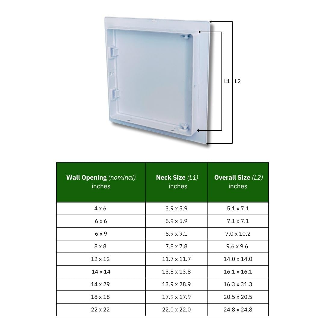 Puerta De Acceso De Inspección Awenta DT - Panel De ABS Plateado Satinado, Tamaño 150x150 Mm