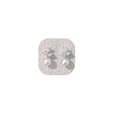 Simulated Pearl Earring for Brides Bridesmaid&comma; Cubic Zirconia Fashion Floral Stud Earrings for Wedding Prom Pageant