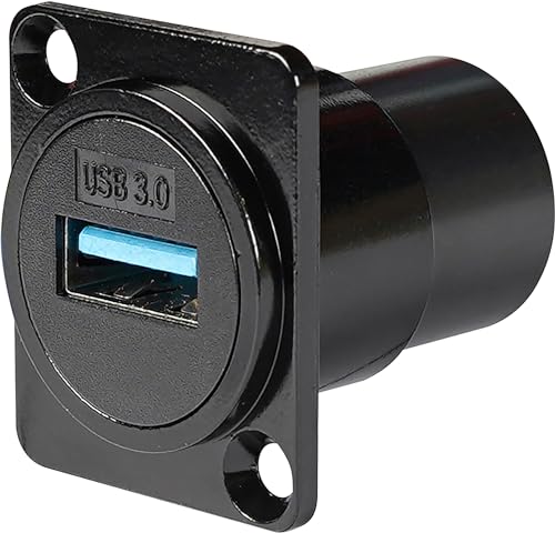 Image of Eagle Chassis Mount USB 2Feed Through Connector With Fixing Kit, D Shape Compatible