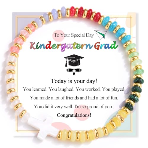 Image of Kindergarten Graduation Gifts for Girls 2026 Graduation Card Decorations Bracelet Jewelry Presents for Girls Daughter Granddaughter Sister Niece