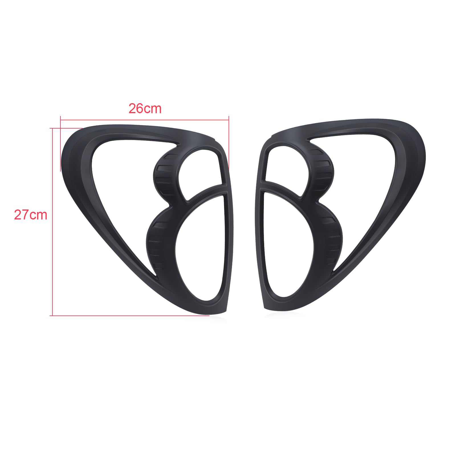 Copertura fanale posteriore per Mitsubishi L200 2006-2014, L200 Triton KA KB ABS, rivestimento di protezione posteriore nero opaco