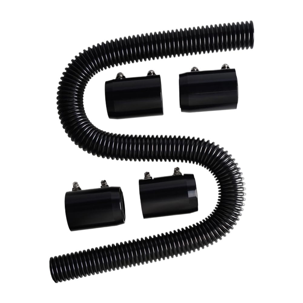 Jzvgsktnz Onecolor Stainless Steel Flexible Radiator Hose Set With Cap Clamp Compatible With Universal Automotive Coolant Systems 24 Inch