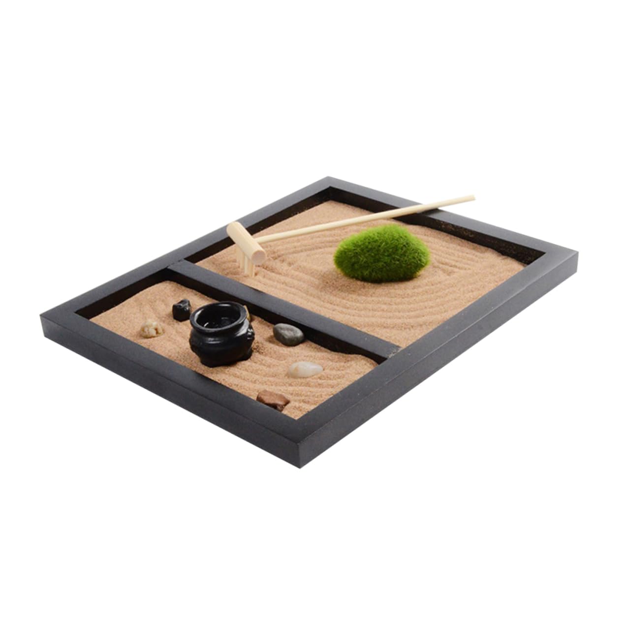 BUTIFULSIC Zen Garden Miniature Landscape Meditation Sand Table Decor for Home Office Stones Zen Decorations