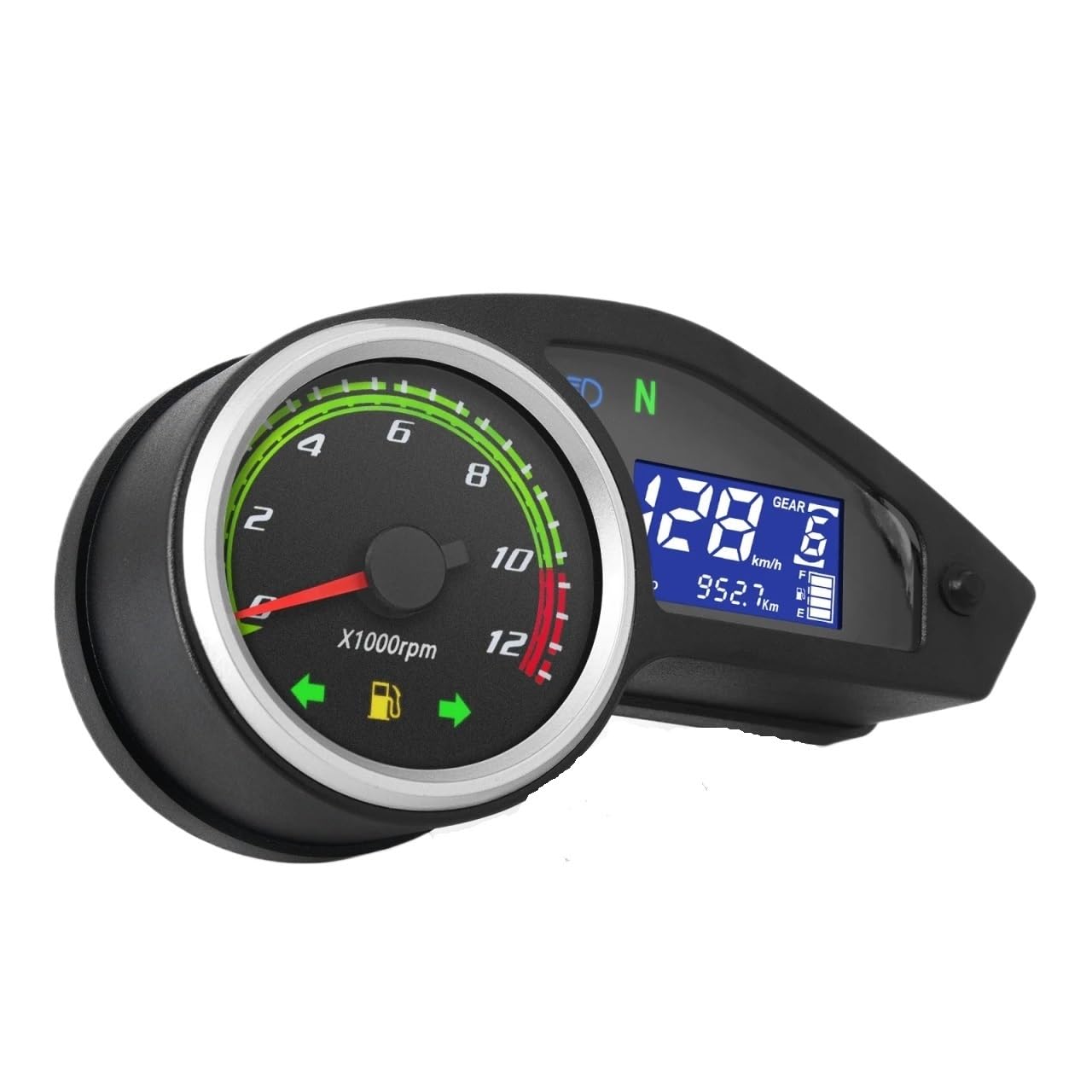 Odómetro Digital Odómetro Digital para Motocicleta, Velocímetro, Tacómetro, Medidores De Nivel De Combustible para Brasil CG Todoterreno GY200 Enduro 250