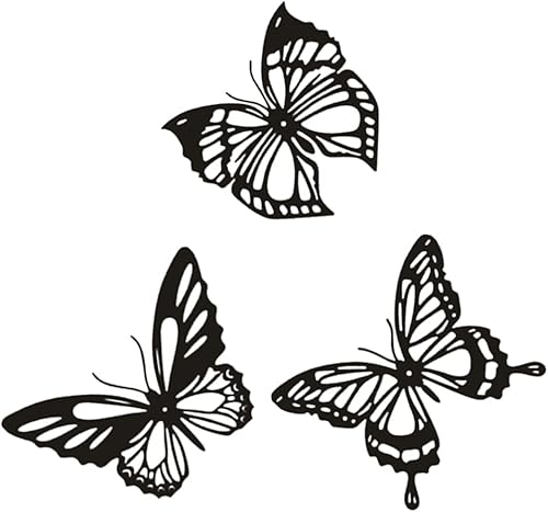 Silueta de mariposas, escultura de pared, mariposa de metal negro, decoración de pared, adorno de metal, letrero de metal espiritual inspirador para disponible en Yaxa Colombia