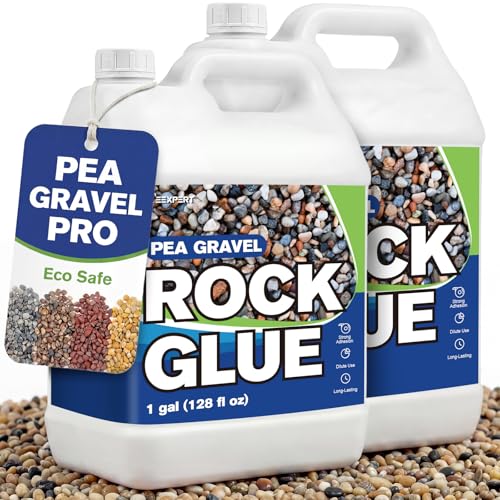 Teexpert Rock Glue for Landscaping, Pea Gravel Glue, Pebble Binder 2 Gallon, Strong Rock Lock Stone Adhesive for Outside Garden Beds, Driveway Edges, Between Pavers, Fast Dry Eco Safe for Plants Pets