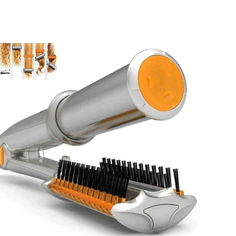 Plancha rizada de pelo cerámica portátil plateada miniatura 1