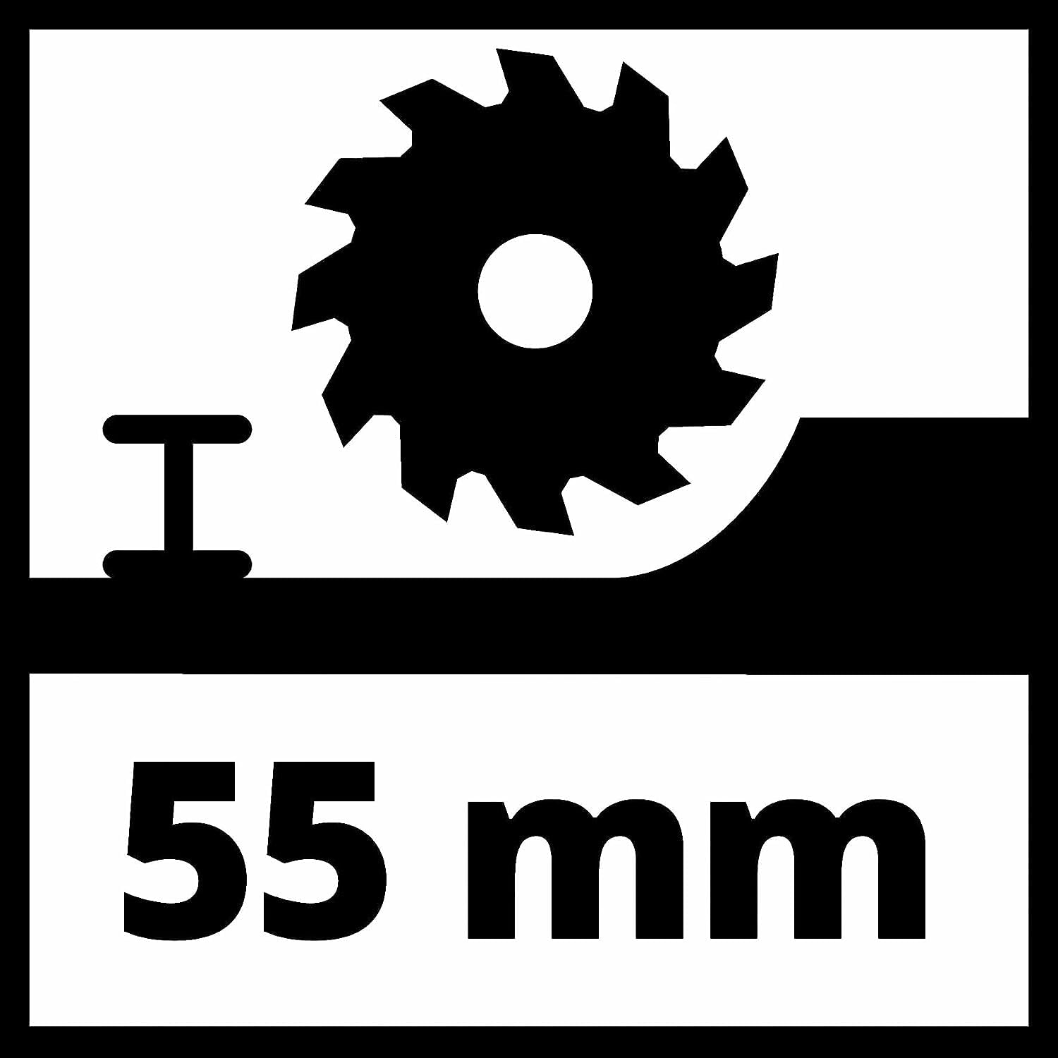 Einhell Handkreissäge TC-CS 1250 (1.250 W, 5.500 min-1, werkzeuglose Einstellung Tiefe/Winkel, Zusatzhandgriff, Spindelarretierung, Spaltkeil, inkl. Hartmetall-Sägeblatt)