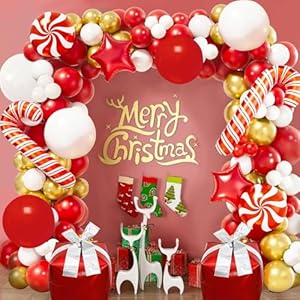 Merry Christmas Balloon Arch Kit, R...
