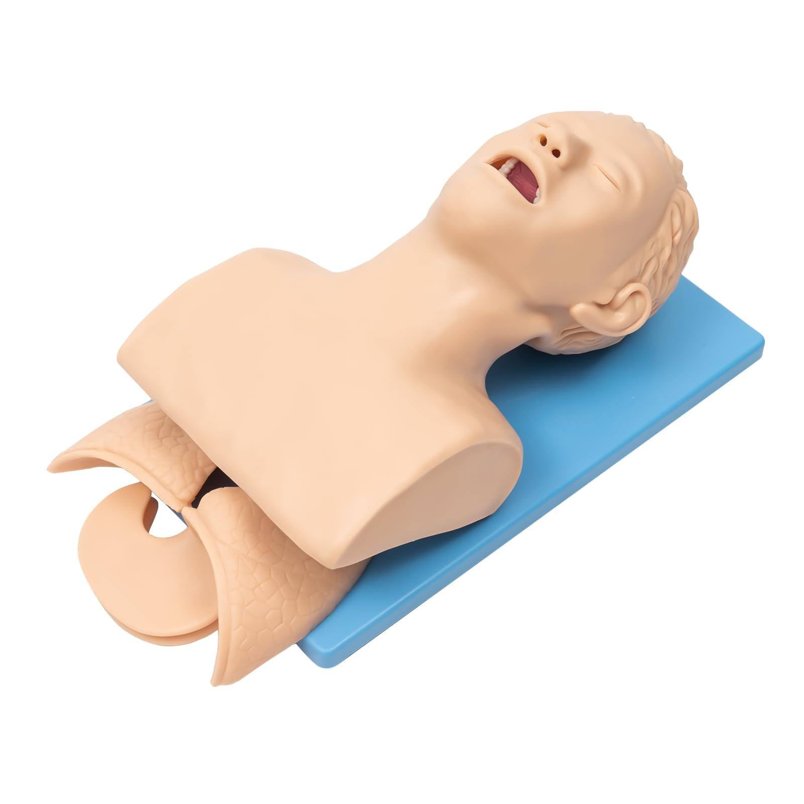 Kit di manichino per adulti per allenamento medico, gestione delle vie aeree, intubazione orale e nasale, modello didattico per professionisti sanitari, pratica di intubazione