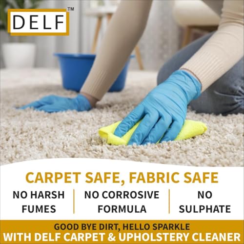 Image of Delf Carpet & Upholstery Cleaner Spray - 450ml | Carpet Cleaner, Sofa Cleaner & Fabric Stain Remover for Rugs, Upholstery | Car Seats, Cushions & Mattresses