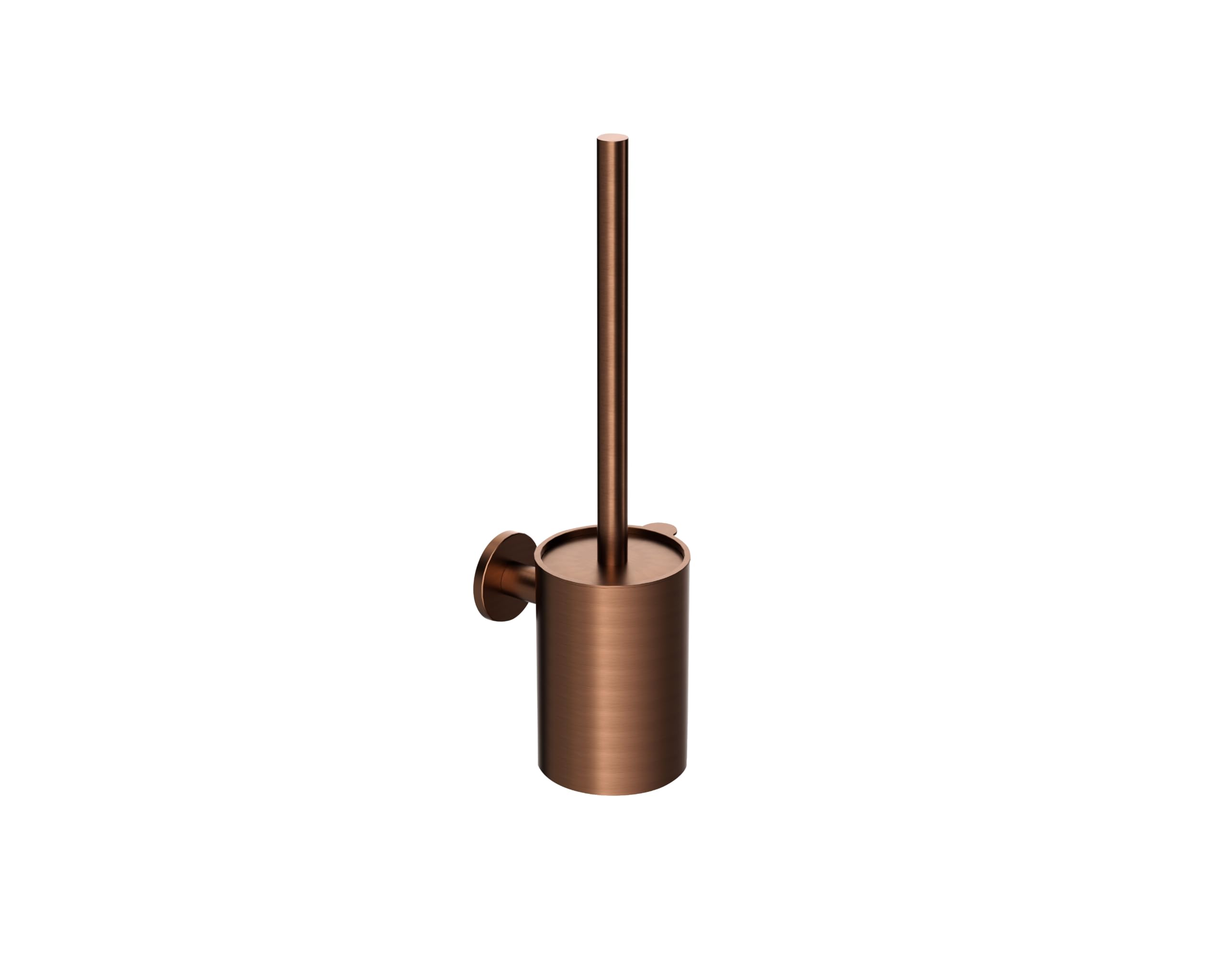 IMEX - Brosse WC Salle de Bain Mur Noir Or Rose | Brosse WC Salle de Bain Acier Inoxydable S.304 | Accessoire de Salle de Bain Résistant à L'Humidité