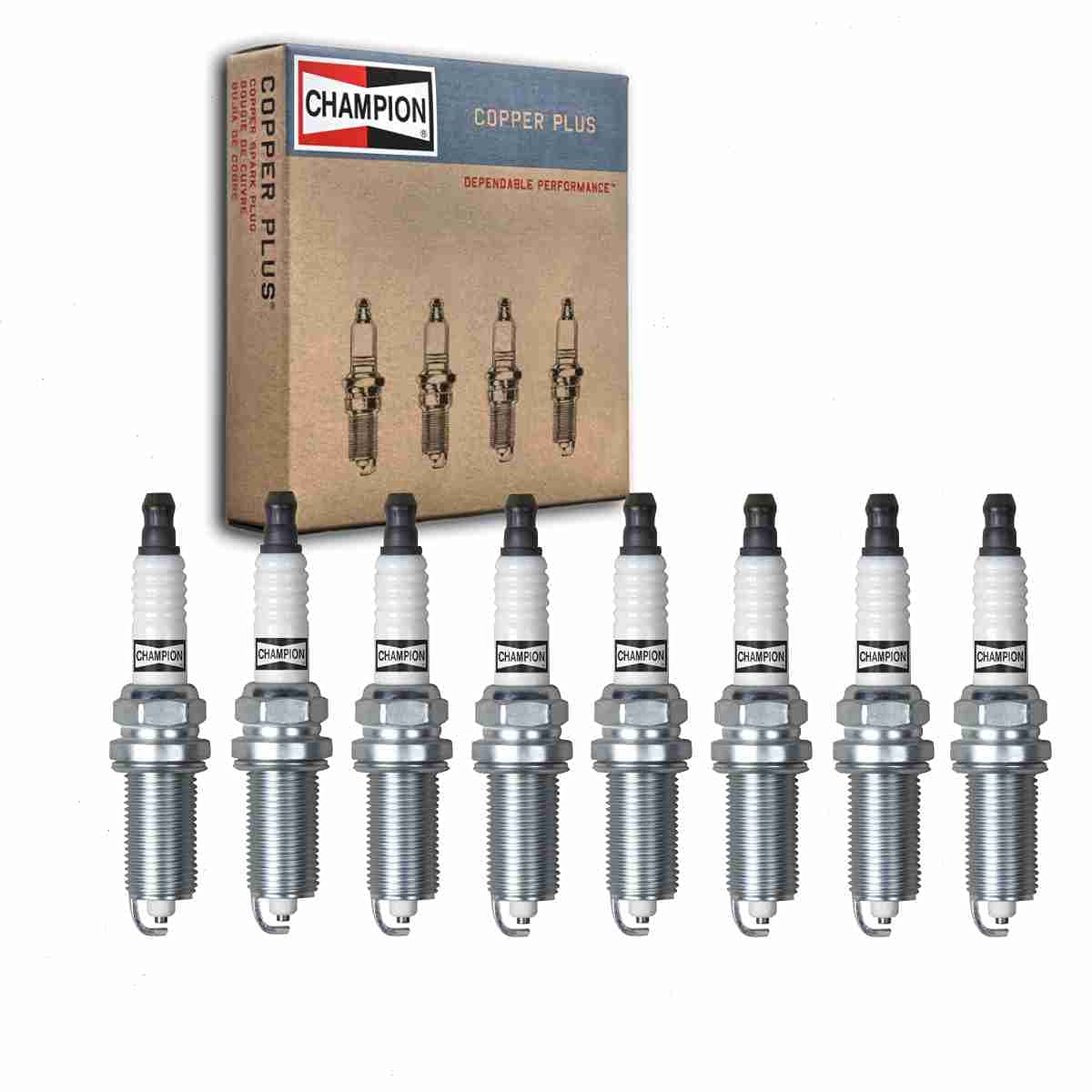 Sixity Auto 8 pc Champion Copper Plus Spark Plugs compatible with Nissan Armada 5.6L V8 2005-2015